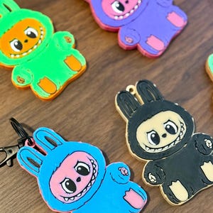 Labubu Backpack Tag | Personalized Bag Tag for Kids & Adults | Custom Name Keychain | School, Sports, Travel | Cute Labubu Gift