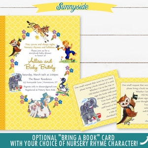 Baby Shower Nursery Rhyme Storybook Invitation, Book Baby Shower Invite, Boy or Girl, Printable Invitation, new chapter