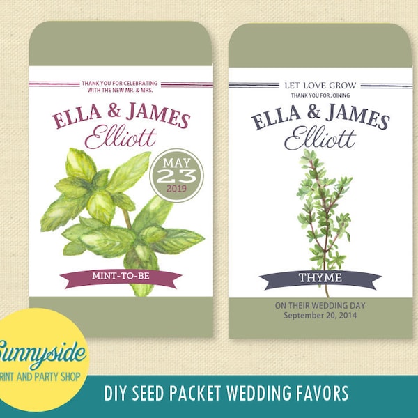 Seed Packet Favors - Etsy