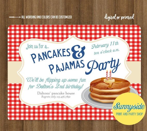 Invitation De Fete D Anniversaire De Crepes Et De Pyjamas Etsy France Invitation De Fete D Anniversaire De Crepes Et De Pyjamas Etsy France