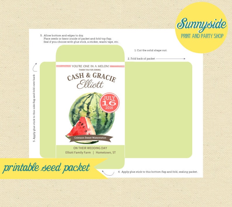 seed packet SAVE the DATE, printable save the date, you choose flower & colors, DIY, sunflower, garden wedding, veggie, herb, seeds image 3