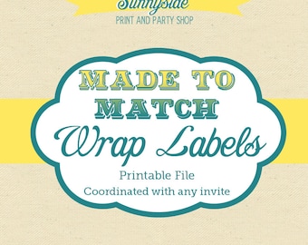 Coordinating Sunnyside Printable Envelope / Address Wrap Labels