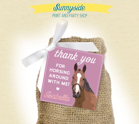 Horse Girl Birthday Favor Tags - Printable Il_570xn