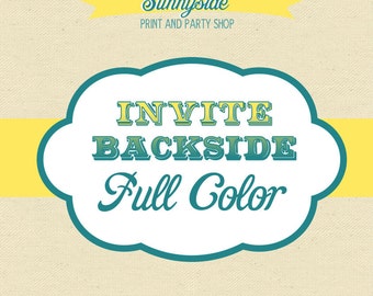 Agregue una doble cara/reverso a cualquier invitación imprimible de Sunnyside