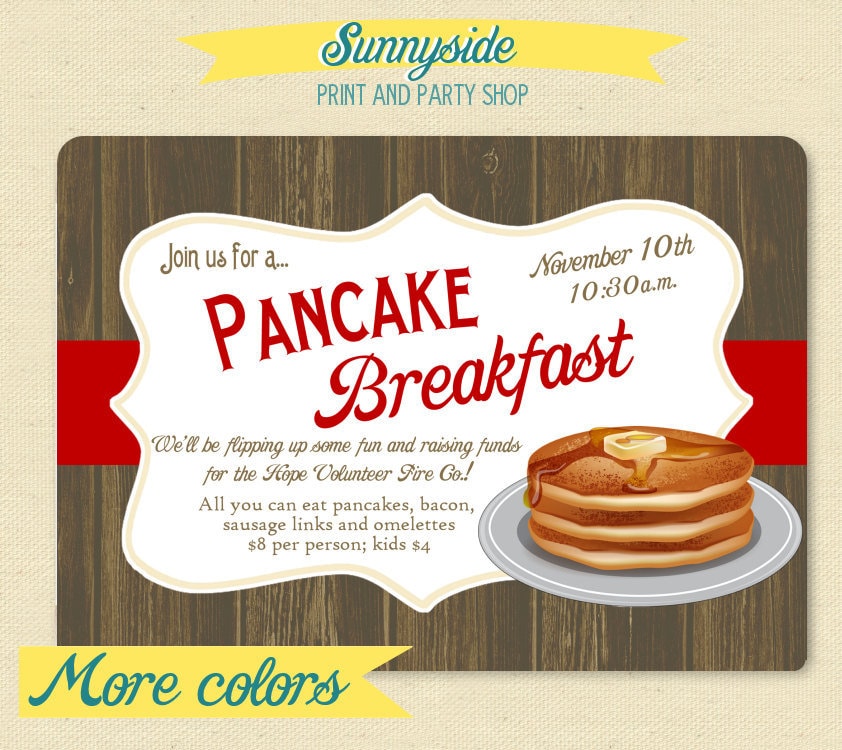pancake-breakfast-party-printable-invitation-for-community-fundraiser-event-any-color-personalized-etsy