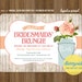 Bridesmaids Brunch invitation // rustic mason jar brunch luncheon shower invite // printable or printed invitations // you choose flower 