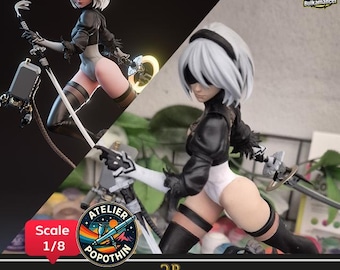 2B - Nier Automata | Airbrush and brush-painted figurine