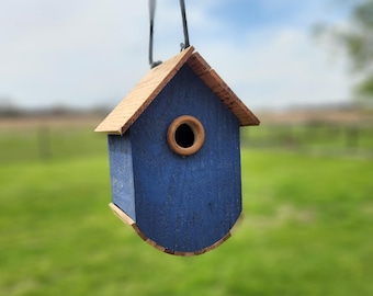 Rustic Blue Birdhouse