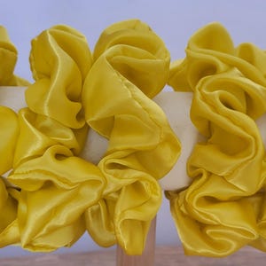 19 momme silk satin scrunchie. Chic hair accessories, women&#39;s hair elastic, handmade scrunchie.
