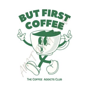 Coffee Cup PNG: Funny Coffee Quote Clipart (Digital Download