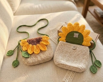 Crochet Tulip Bag, Personalized Summer Bag, Handmade Floral Tote, Gift for Mom & Girlfriend, Cute Daily Shoulder Bag, Summer Beach Handbag