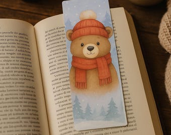 Pastel Winter Woodland Animal Bookmarks: Watercolor Prints (Digital Download)