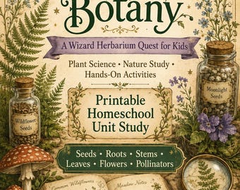 Unidade de estudo de botânica lúdica, Busca no Herbário do Mago, Pacote de Ciências das Plantas para Educação Domiciliar (Download Digital)