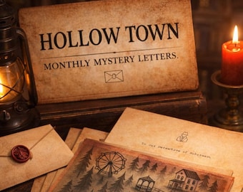 Série Kids Mystery Mail: Enigmas para imprimir do Clube de Detetives de Hollow Town, assinatura de 3 meses