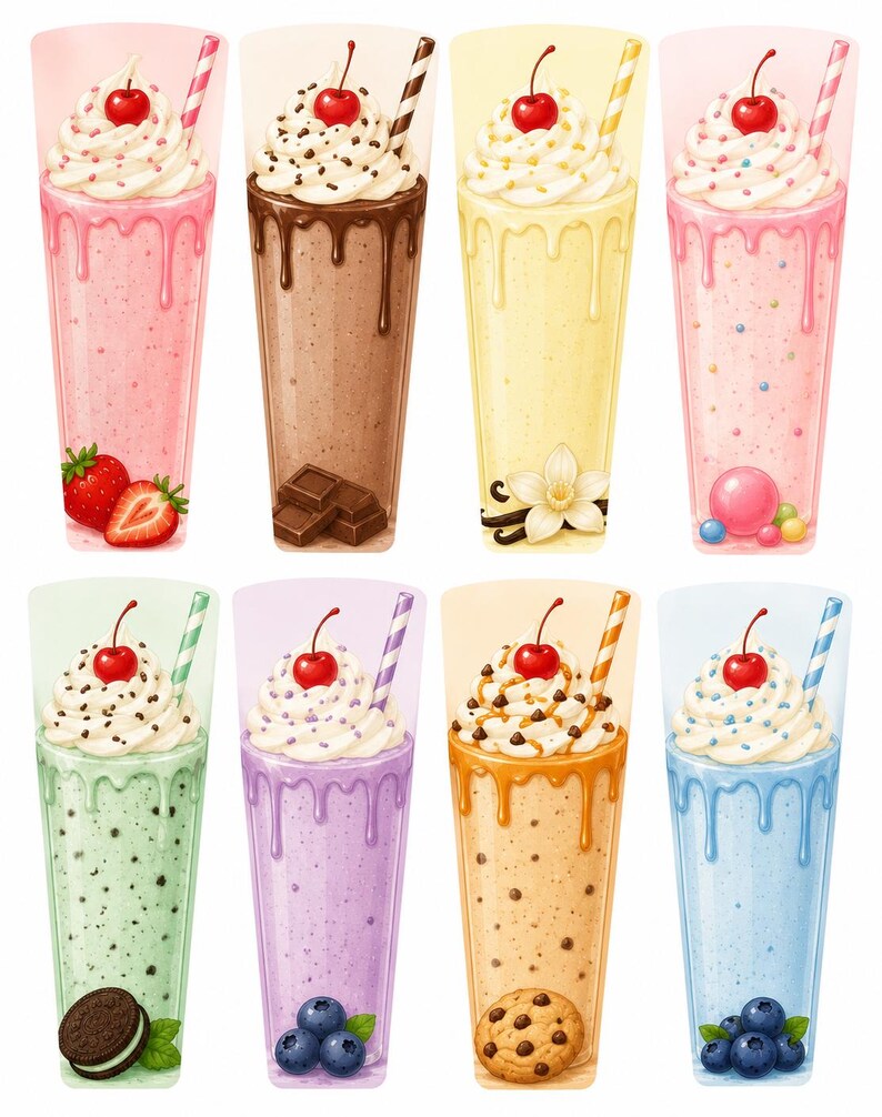 Milkshake Stand Play Set | Printable Pretend Play Bundle (menus, Money ...