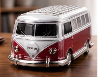 WS-267BT VeeDub Camper Van Bluetooth Speaker with Tf Usb FM AUX Led Lights New