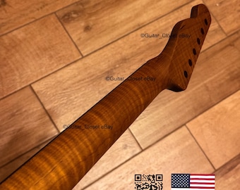 Guitar Closet Roasted Flame Maple Rosewood Fingerboard Guitar Neck for Tele Telecaster fits Fender Allparts & Warmoth bodies TR2H