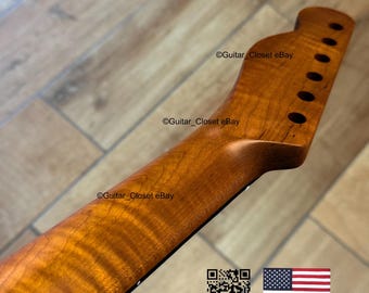 Gitaarkast Geroosterde Vlam Esdoorn Palissander Toets Gitaarhals voor Tele Telecaster past Fender Allparts & Warmoth bodies TR2i
