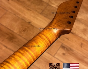 Gitaarkast Geroosterde Vlam Esdoorn Palissander Toets Gitaarhals voor Tele Telecaster past Fender Allparts & Warmoth bodies TR2A
