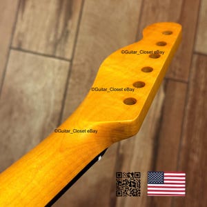 Guitar Closet Mástil de guitarra de acero inoxidable con diapasón de palisandro y radio de 12 pulgadas para Telecaster, compatible con cuerpos Fender Allparts Warmoth fTRH imagen 4