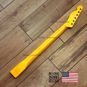 Guitar Closet Mástil de guitarra de acero inoxidable con diapasón de palisandro y radio de 12 pulgadas para Telecaster, compatible con cuerpos Fender Allparts Warmoth fTRH imagen 6