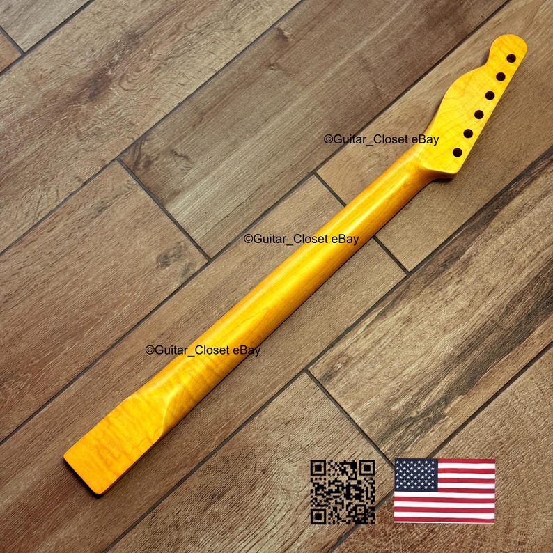 Guitar Closet Mástil de guitarra de acero inoxidable con diapasón de palisandro y radio de 12 pulgadas para Telecaster, compatible con cuerpos Fender Allparts Warmoth fTRH imagen 6