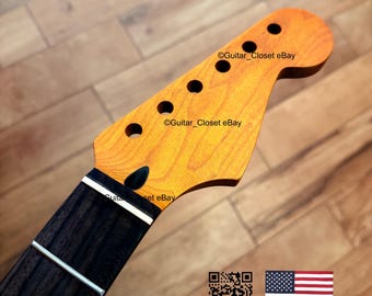 Guitar Closet Roasted Maple Rosewood Fretboard Guitar Neck for Strat Stratocaster fits Fender Allparts & Warmoth bodies SR0D