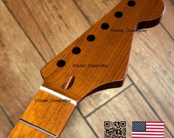 Guitar Closet Roasted Maple Guitar Neck for Strat Stratocaster fits Fender, Allparts & Warmoth bodies 0SMN