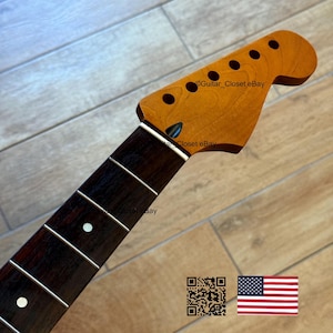 Gitarrenschrank Roasted Maple Palisander Griffbrett E-Gitarrenhals für Straßburg passend für Fender Allparts & Warmoth Bodies SR02D
