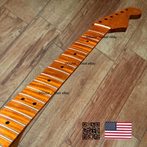 V-Shapes Guitar Closet Roasted Flame Maple Guitar Neck for Strat Stratocaster Clapton fits Fender Allparts & Warmoth bodies VsSMD image 7