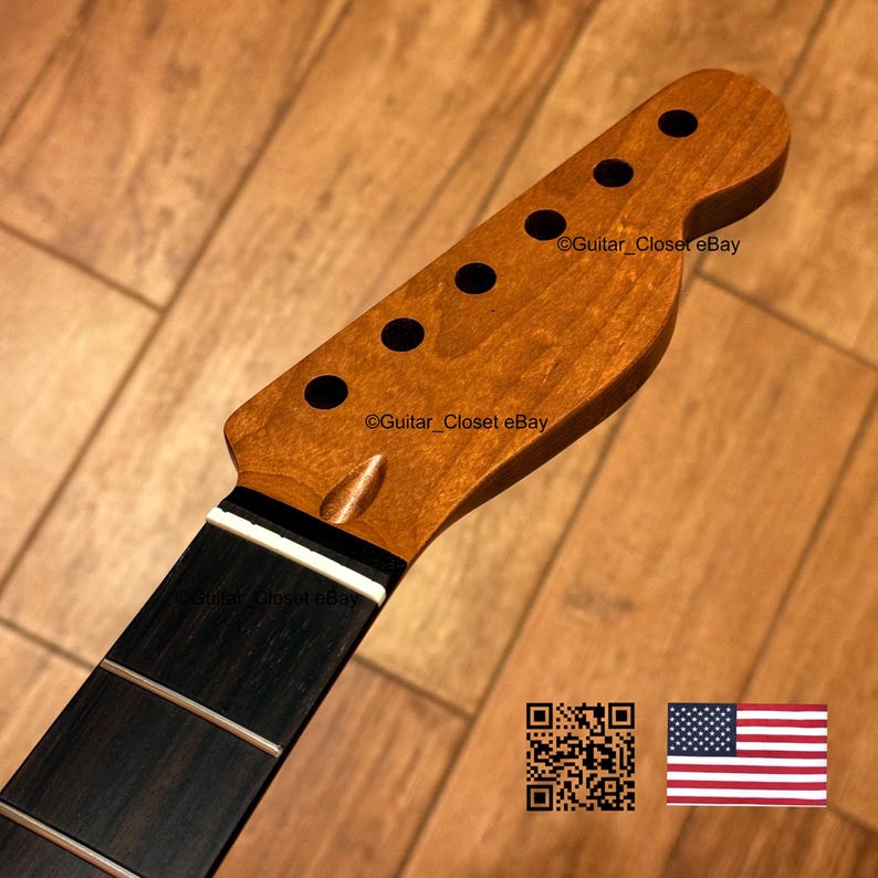 Guitar Closet Roasted Maple Rosewood Fretboard Guitar Neck for Tele Telecaster fits Fender Allparts & Warmoth bodies 0TRL image 1