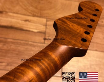 "Gitarrenschrank ""Roasted Flame Maple"" E-Gitarrenhals für Strato-Rooms passend für Fender Allparts & Warmoth SM2E"