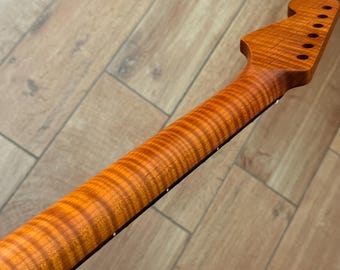 Guitar Closet Roasted Flame Maple Rosewood Fingerboard Guitar Neck for Strat Stratocaster fits Fender Allparts & Warmoth bodies SR2D