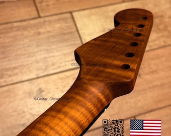 Guitar Closet Roasted Flame Maple Rosewood Fingerboard Guitar Neck for Strat Stratocaster fits Fender Allparts & Warmoth bodies SR2S
