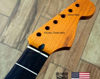 Guitar Closet Roasted Maple Rosewood Fretboard Guitar Neck for Strat Stratocaster fits Fender Allparts & Warmoth bodies SR0i