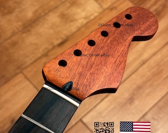 Mástil de guitarra Guitar Closet de caoba con diapasón de palisandro para Stratocaster, compatible con cuerpos Fender Allparts y Warmoth MgSR3