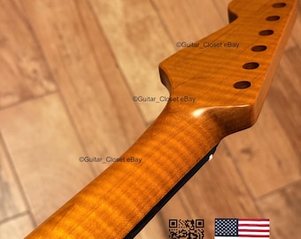 V-shaped Guitar Closet Roasted Flame Maple Rosewood Fingerboard Guitar Neck Clapton Strat Stratocaster fits Fender Warmoth bodies VsSRE