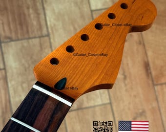 Guitar Closet Roasted Maple Rosewood Fretboard Guitar Neck for Strat Stratocaster fits Fender Allparts & Warmoth bodies SR0S
