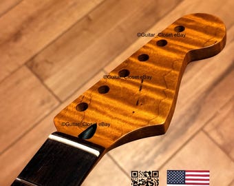 V-shaped Guitar Closet Roasted Flame Maple Rosewood Fingerboard Guitar Neck Clapton Strat Stratocaster fits Fender Warmoth bodies VsSRJ