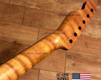 Guitar Closet Roasted Flame Maple Rosewood Fingerboard Guitar Neck for Tele Telecaster fits Fender Allparts & Warmoth bodies 2TRB