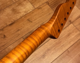 V-Shapes Guitar Closet Roasted Flame Maple Guitar Neck for Tele Telcaster Clapton fits Fender Allparts & Warmoth bodies VsTMi