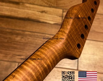 Gitarrenschrank Roasted Flame Maple Palisander Griffbrett Gitarrenhals für Tele Telecaster passend für Fender Allparts & Warmoth 2TR1