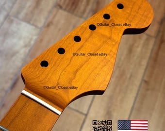 Guitar Closet Vintage Roasted Maple Fretboard 21-fret gitaarhals voor Strat Stratocaster past Fender Allparts Warmoth bodies vSMG