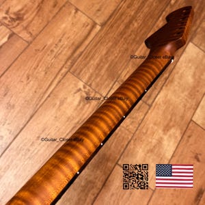Guitar Closet Roasted Flame Maple Rosewood Fingerboard Guitar Neck for Strat Stratocaster fits Fender Allparts & Warmoth bodies SR2P image 4