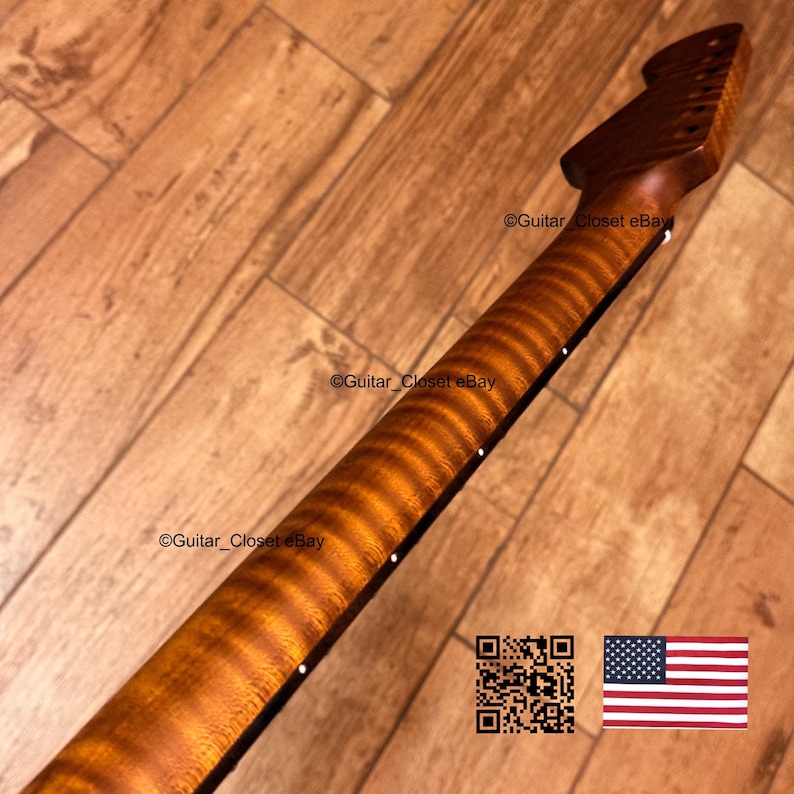 Guitar Closet Roasted Flame Maple Rosewood Fingerboard Guitar Neck for Strat Stratocaster fits Fender Allparts & Warmoth bodies SR2P image 4
