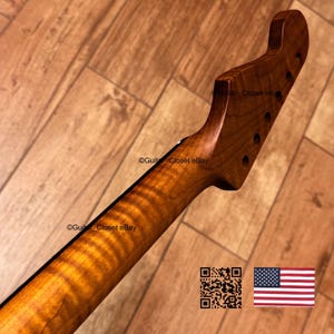 Guitar Closet Roasted Flame Maple Rosewood Fingerboard Guitar Neck for Strat Stratocaster fits Fender Allparts & Warmoth bodies SR2P image 8