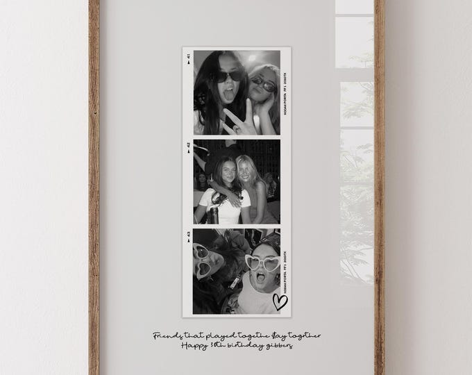 Best Friend Birthday Christmas Gift, Unique Gift For Bestie, Personalized Wall Art, Polaroid Poster with Photos