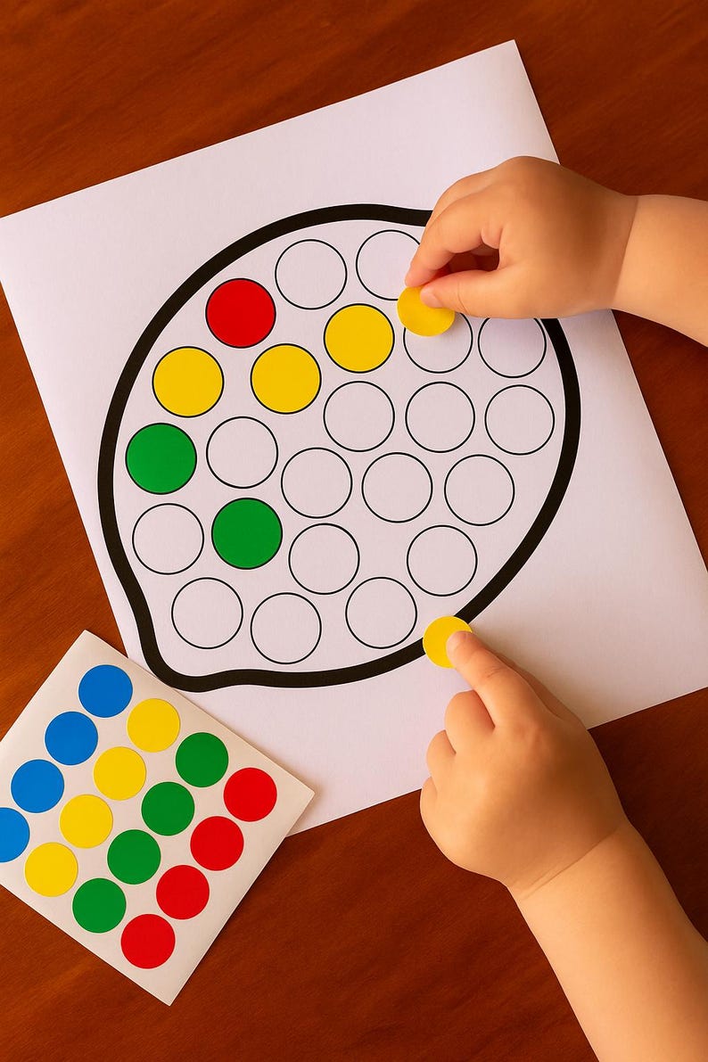 Dot Sticker Activity Printable for Toddlers | Fine Motor Skills ...