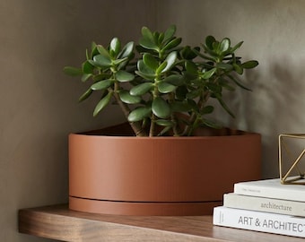 Maceta de esquina moderna para interiores con drenaje y bandeja de goteo giratoria / Maceta de estantería / Decoración minimalista para el hogar y la oficina / 10,16 cm, 13,78 cm, 18,18 cm y 20,32 cm