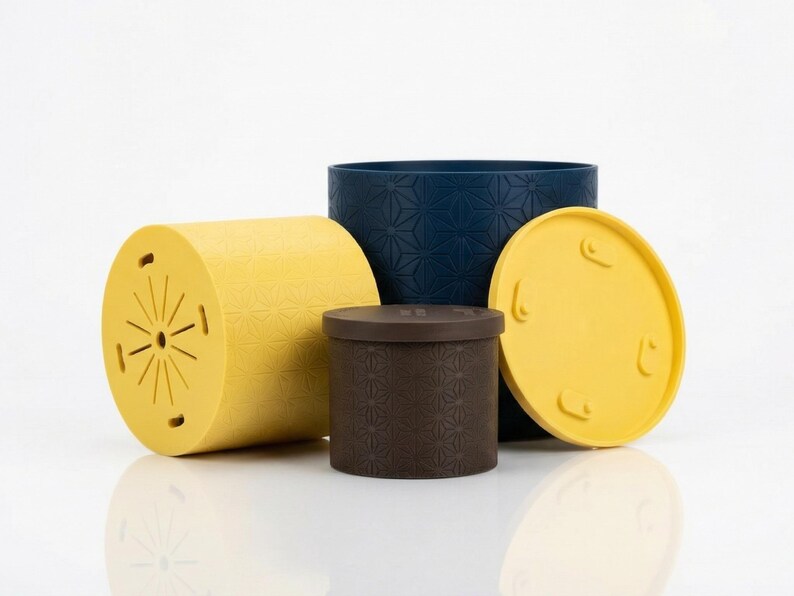 3D Printed Planter Pot "Hexstar" with Tray: Modern Indoor Plant Pot, Small, Medium and Large & Multiple Colors - 2", 3", 4", 5", 6", 7" 8" imagen 14